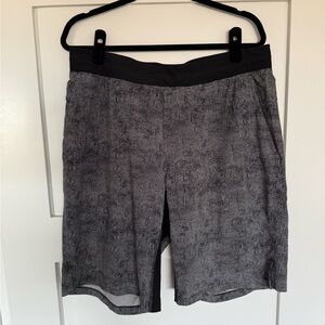 Lululemon Athletica Black and Gray Bermuda Shorts